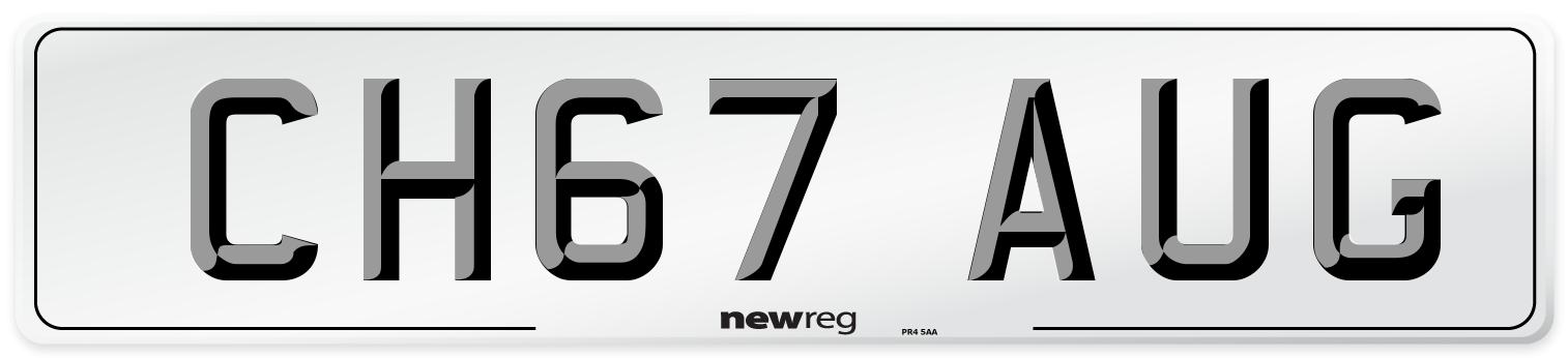 CH67 AUG Number Plate from New Reg